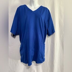 Healing Hands Women’s Royal Blue Scrub Top 4X Stretch